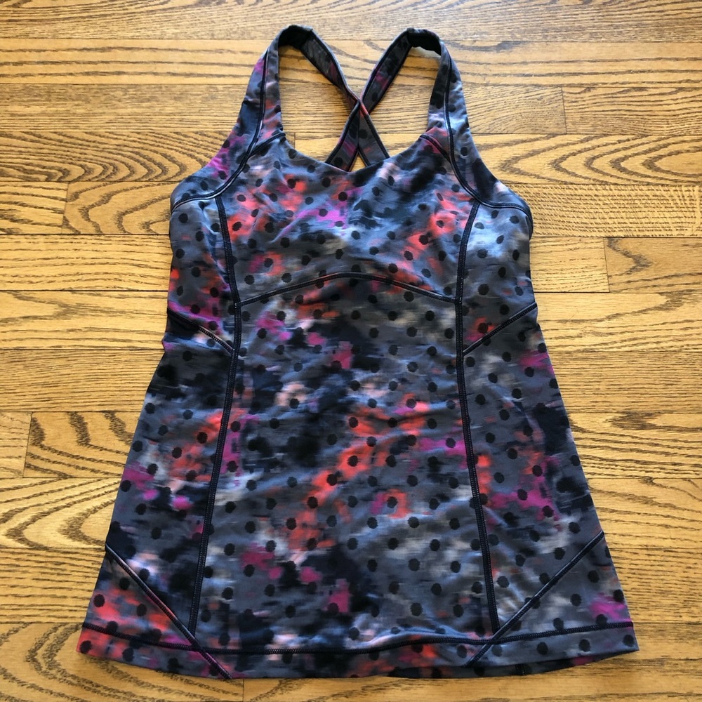 Lululemon Kanto Catch Me Tank Windy Blooms Regal Plum